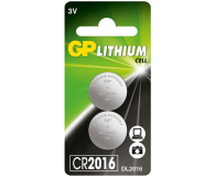 GP Litowe baterie guzikowe CR2016; 3,0V (2 sztuki) ^ - 1467147 - zdjęcie 1